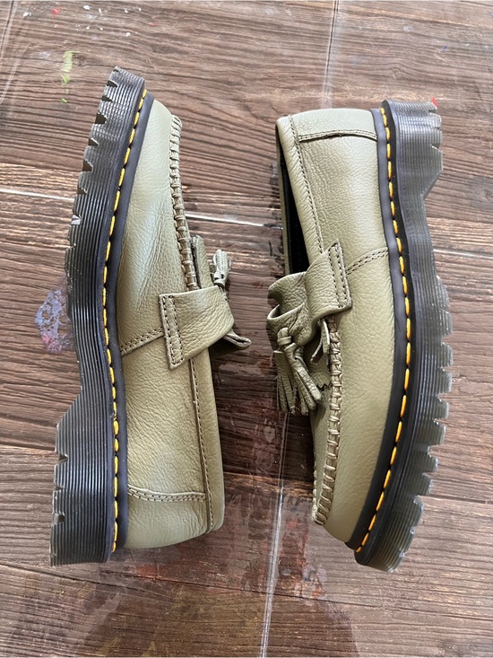 Dr. Martens Olive Green Kiltie Tassel Loafer with Contrast Stitching main image 5